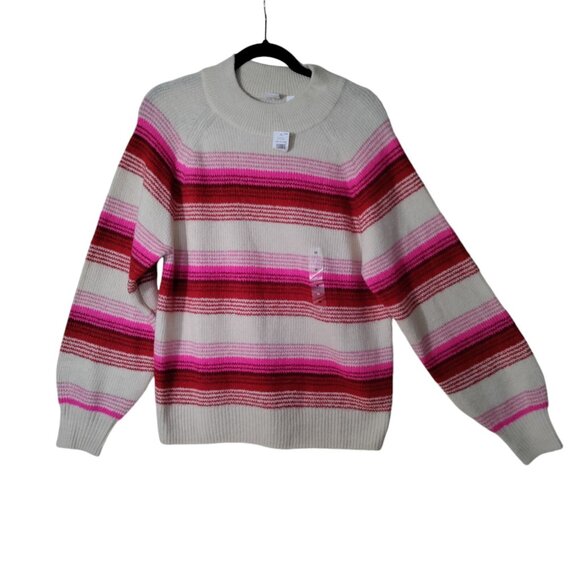 GAP Sweaters - Gap Pink Striped Sweater Women's Size‎ Medium NWT